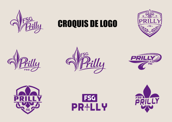 croquis de plusieur logo pour le fsg prilly